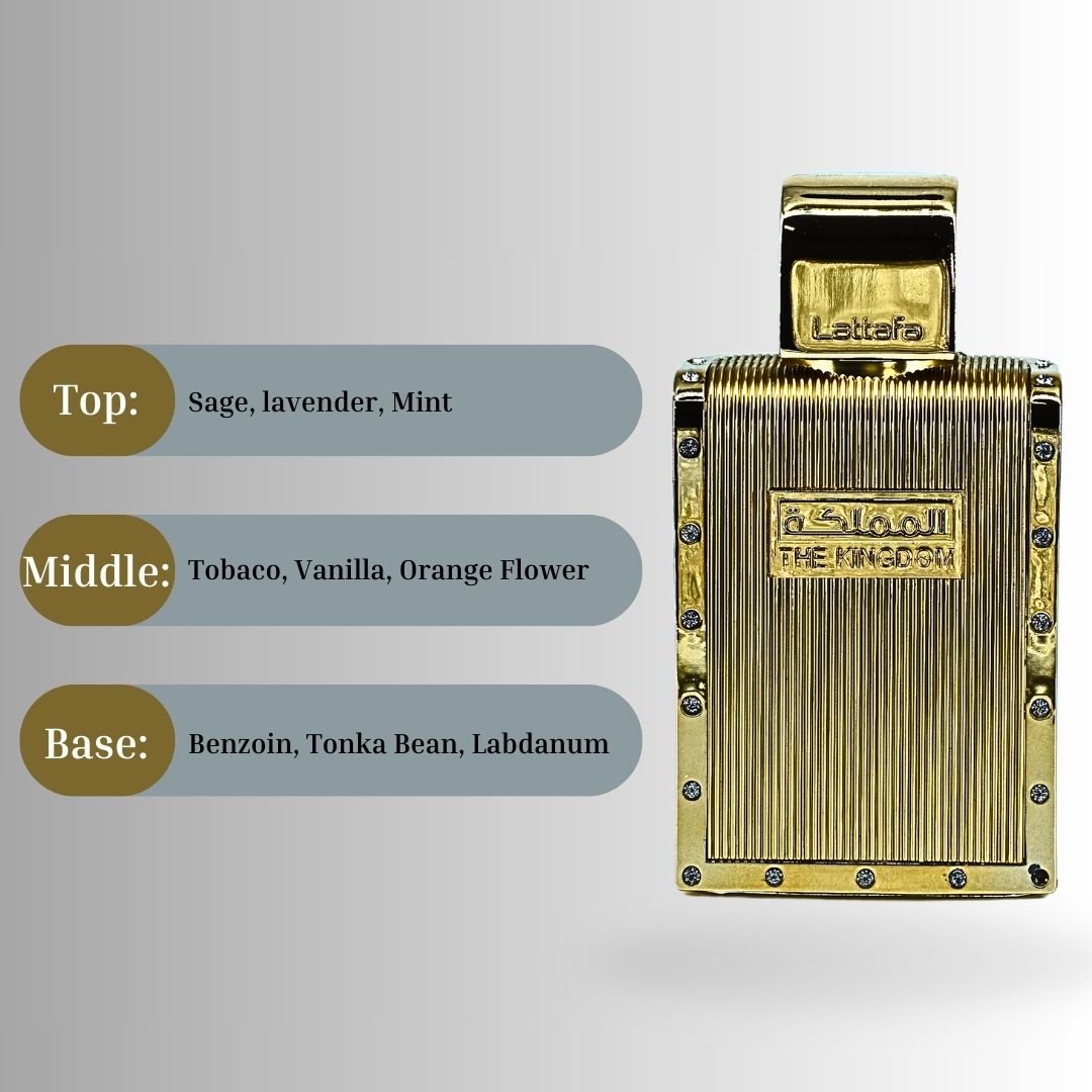 The Kingdom for Men Eau De Parfum Spray 100ML (3.4 OZ) by Lattafa ...