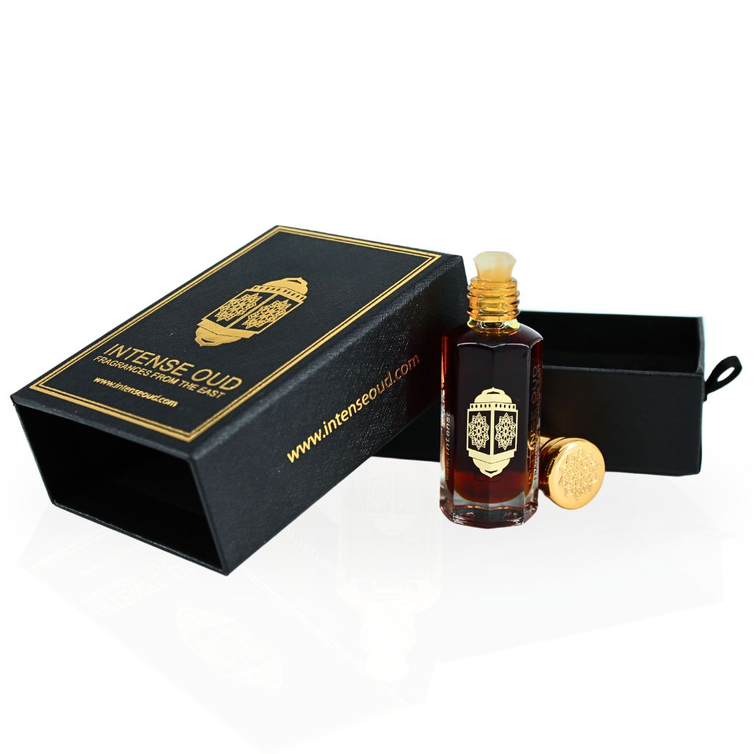 Gold Saffron Perfume Oil 12ML (0.40 OZ) With Black Gift Box By Intense Oud | Exotic Saffron, Rich Amber & Sweet Vanilla.