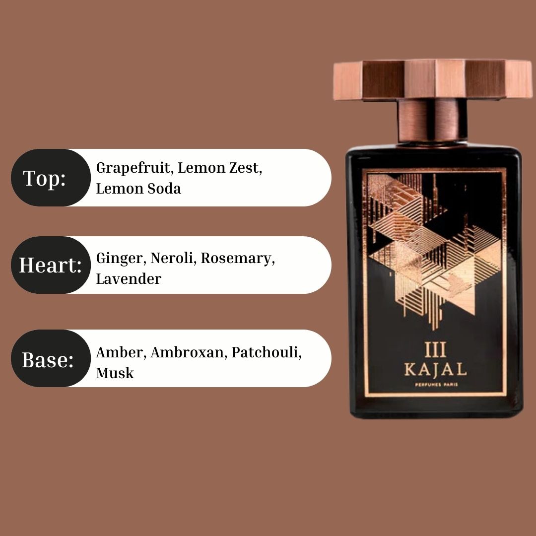 Kajal III Eau De Parfum Spray 100ML (3.4 OZ) By Kajal | Long Lasting, Luxurious, Divine Fragrance.