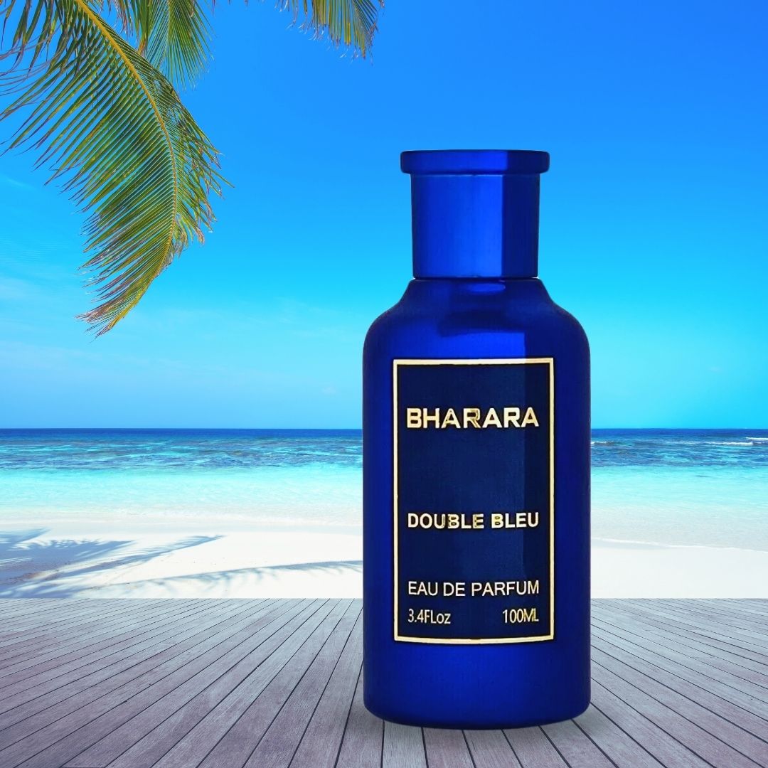 Bharara Double Bleu Pour Homme EDP Spray 100ML (3.4 OZ) by BHARARA | Long Lasting, Fresh, Aquatic, Masculine Scents.