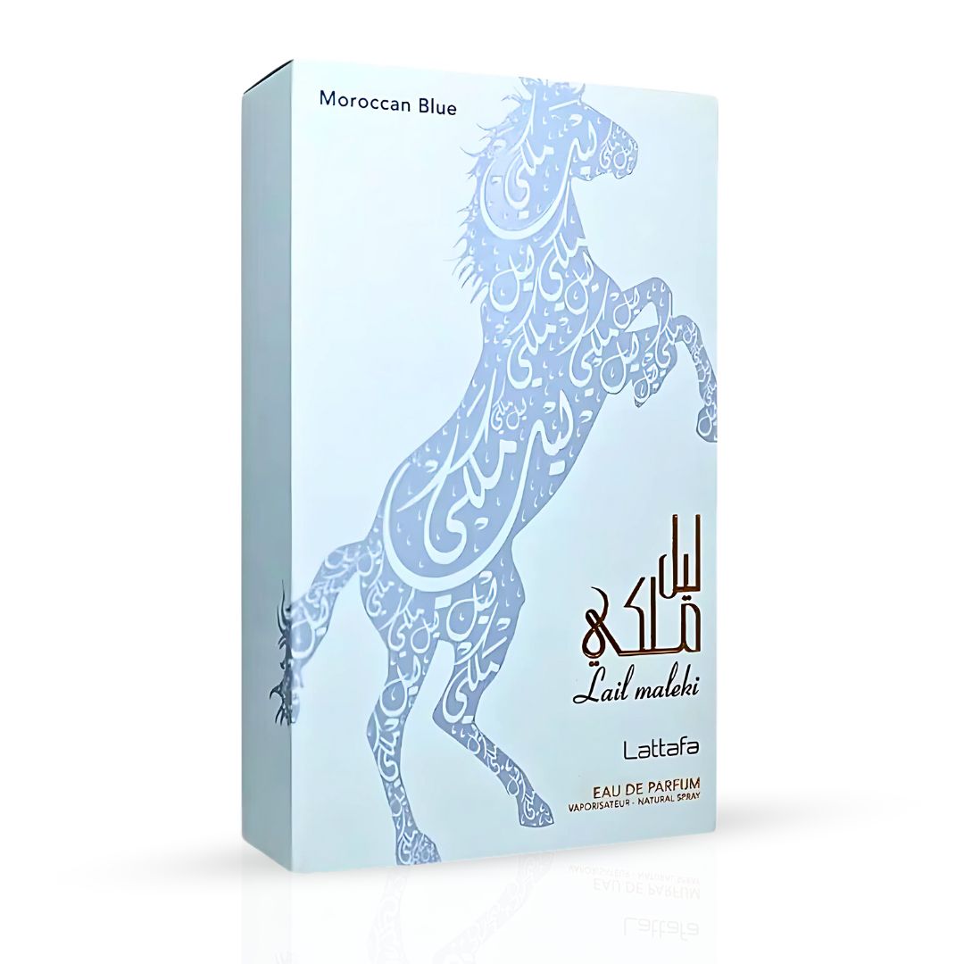 Lail Maleki Moroccon Blue Eau De Parfum Spray 100ML (3.4 OZ) By Lattafa | A Blend Of Citrus, Warm Florals & Woody Oud For A Lasting Impression.