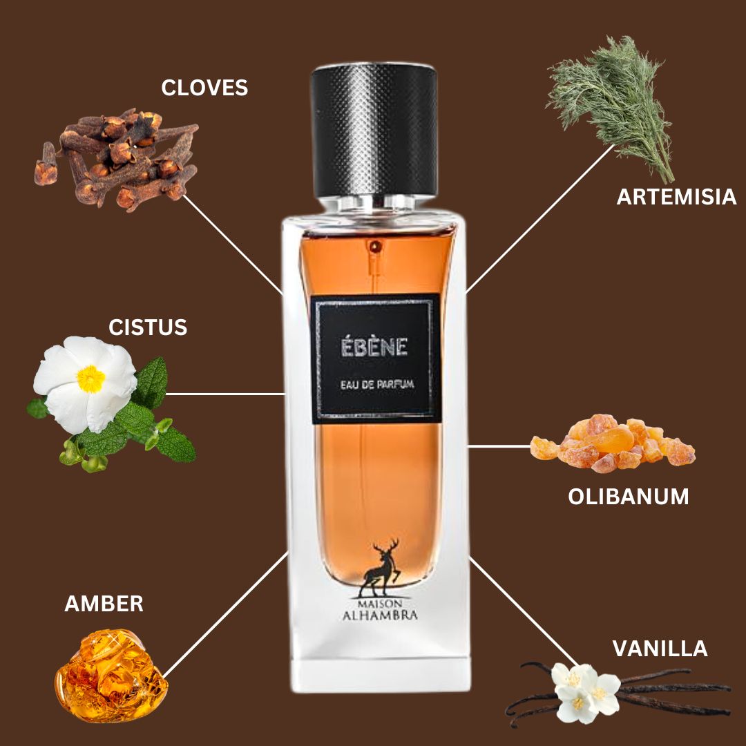 Ebene Eau De Parfum Spray 90ML (3.0 OZ) By Maison Alhambra | A Bold & Luxurious Blend Of Spicy, Woody & Sweet Notes.