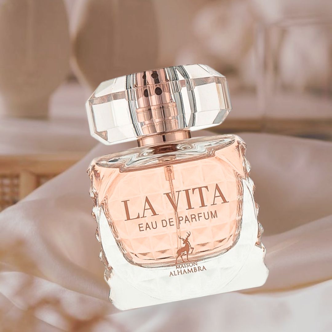 La Vita EDP Spray 100ML (3.4 OZ) by Maison Alhambra | Long Lasting, Fruity, Floral, Leathery, Luxurious Fragrance.