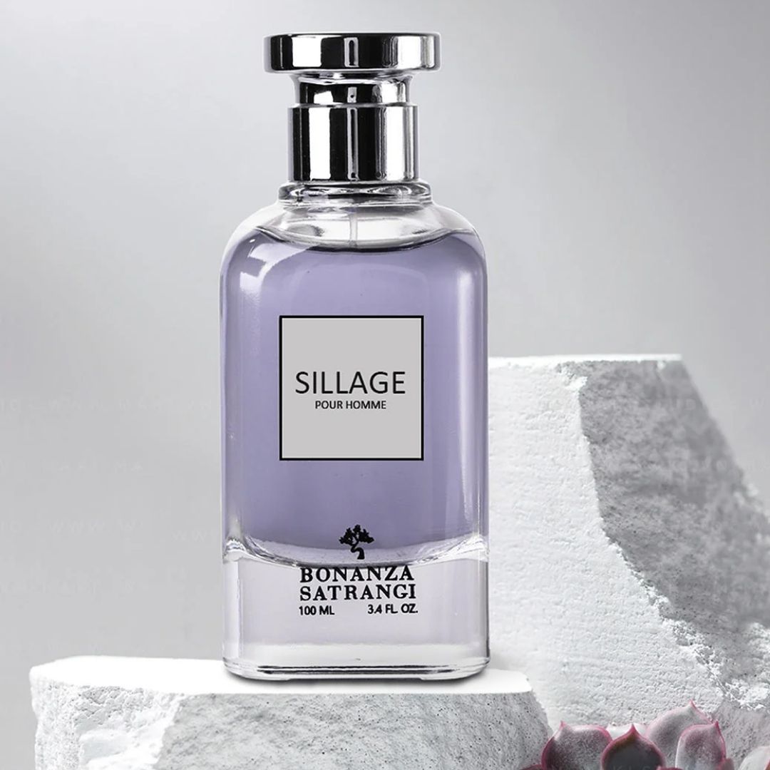 Sillage Pour Homme EDP Spray 100ML (3.4 OZ) by Bonanza Satrangi | Long Lasting, Citrusy, Floral, Musky, Woody Fragrance.