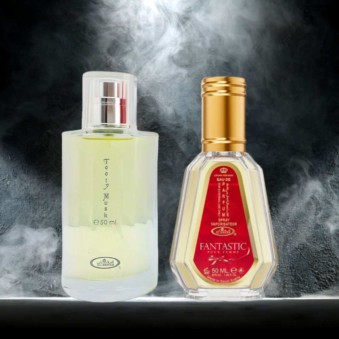 Tooty Musk & Fantastic - EDP Sprays 50ML by Al Rehab | Floral Elegance, Fruity Fun. (BUNDLE)