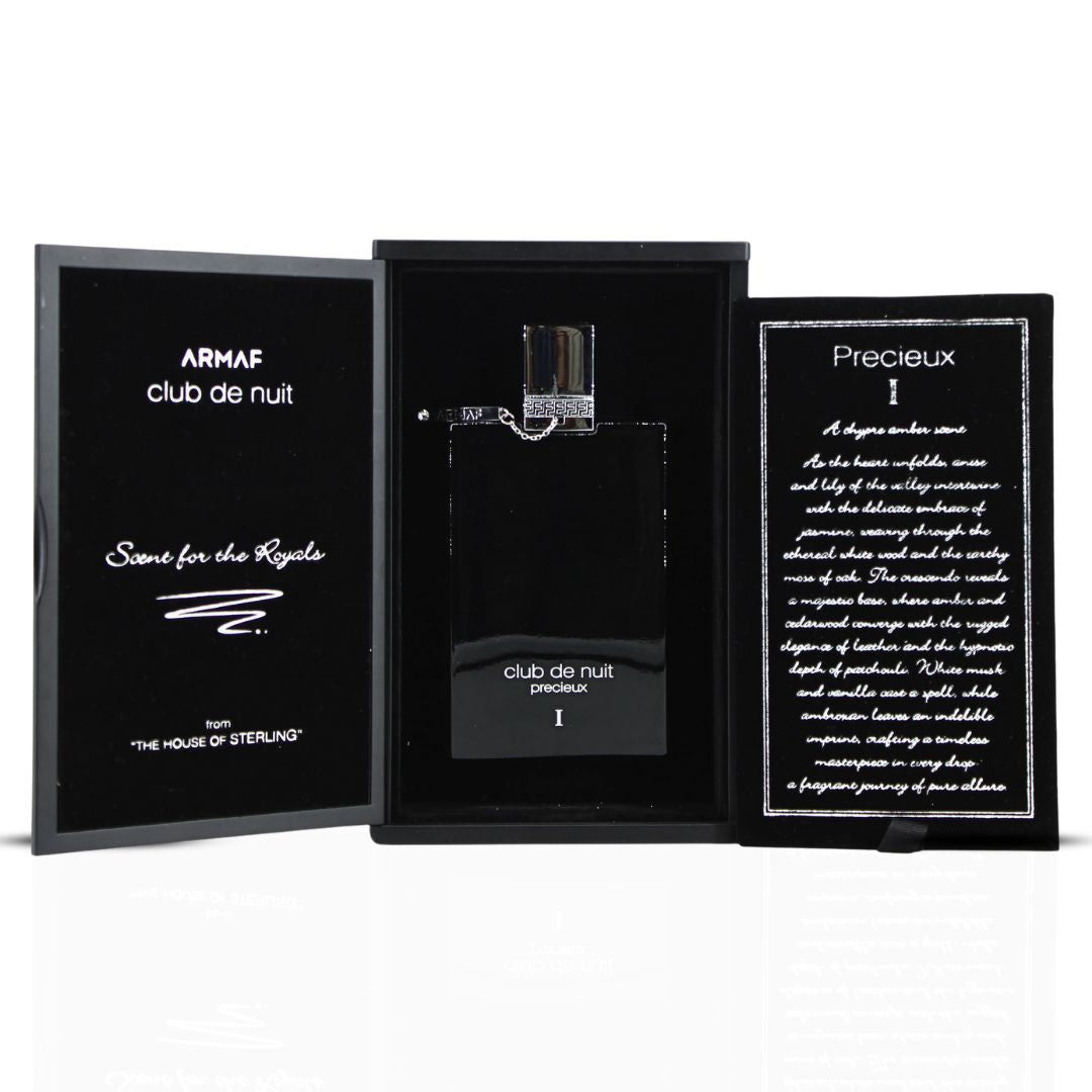 Club De Nuit Precieux I Extrait De Parfum Spray 55ML (1.85 OZ) By Armaf | A Tantalizing Fusion Of Zesty Citrus, Spicy Pepper & Floral Elegance, Anchored By A Woody Base.