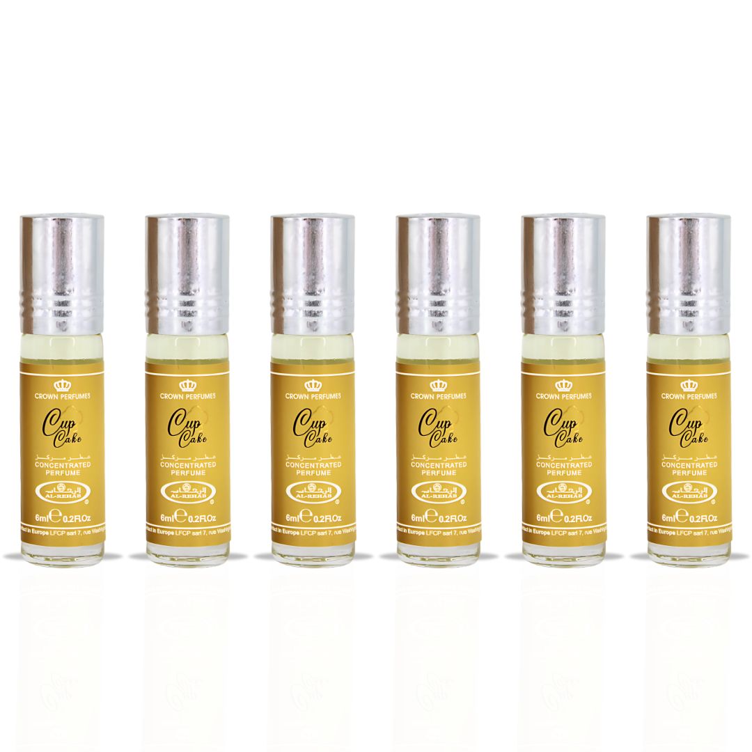 Cupcake Perfume Oil CPO 6ML (0.2 OZ) By Al Rehab | Citrus, Creamy Vanilla & Amber For A Cozy, Sweet Finish. (Pack Of 6)