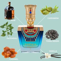 Pharaoh Ramesses I Eau De Parfum Spray 100ML (3.4 OZ) By BHARARA | A Bold & Daring Blend Of Rum, Fiery Spices, & Rich Woods With A Touch Of Sweet Caramel & Vanilla.