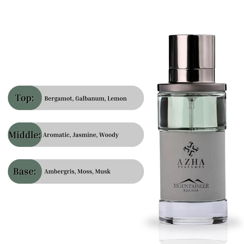 Mountaineer For Him EDP Spray 100ML (3.3 OZ) by Azha | Indulge Yourself in This Irresistibly Captivating Fragrance.