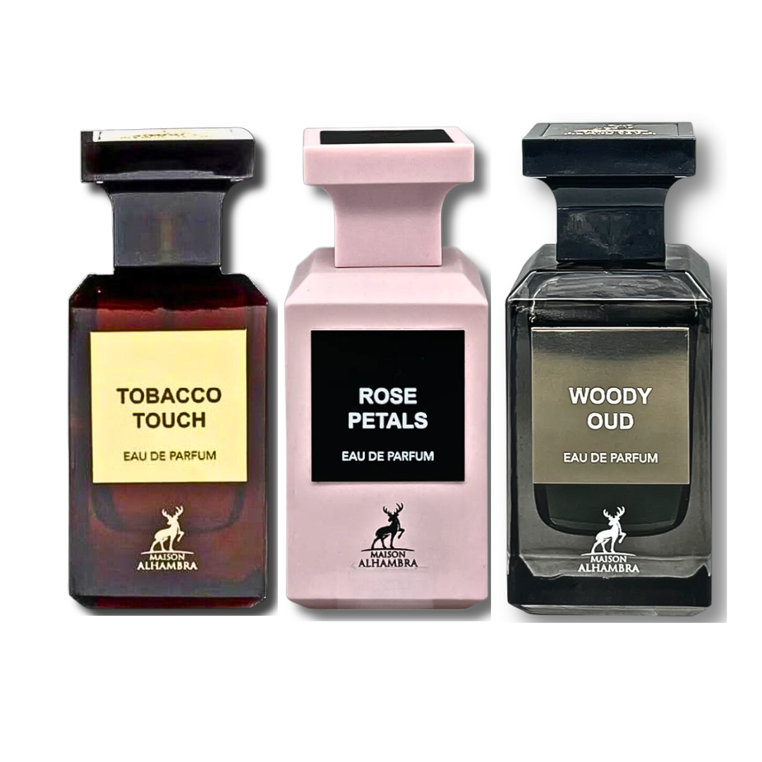 Woody oud,Tobaco Touch & Rose Petals Amazing Collection EDP-80Ml Maiso ...