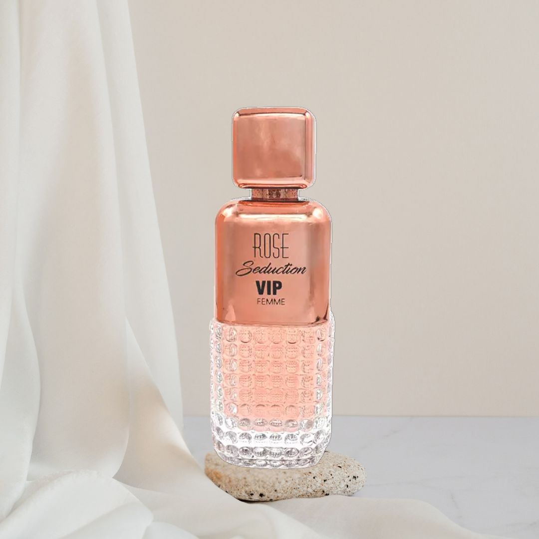 Rose Seduction VIP Pour Femme Eau De Parfum Spray 100ML (3.4 OZ) By Maison Alhambra | A Sparkling Blend Of Floral Elegance With A Warm, Musky & Woody Finish.