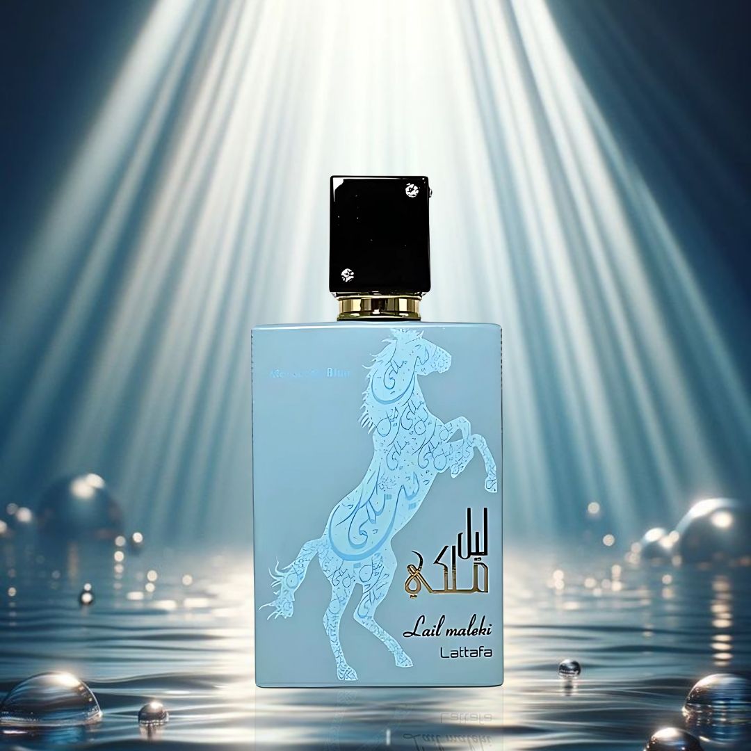 Lail Maleki Moroccon Blue Eau De Parfum Spray 100ML (3.4 OZ) By Lattafa | A Blend Of Citrus, Warm Florals & Woody Oud For A Lasting Impression.