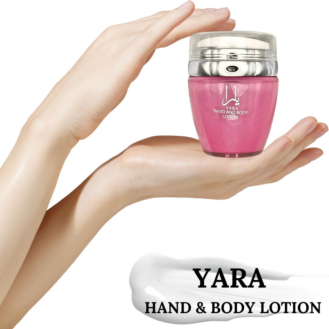 YARA Hand & Body Lotion 45ML (1.53 OZ) By Ard Al Zaafaran | Ultra Moisturizing, Skin-Nourishing, Replenishes Dry Skin, Sweet Fragrance.