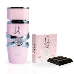 Yara For Women EDP Spray 100ML (3.4 OZ) by Lattafa & Yara Bukhoor 40 GMS By Ard Al Zaafaran. (ENCHANTED BUNDLE)