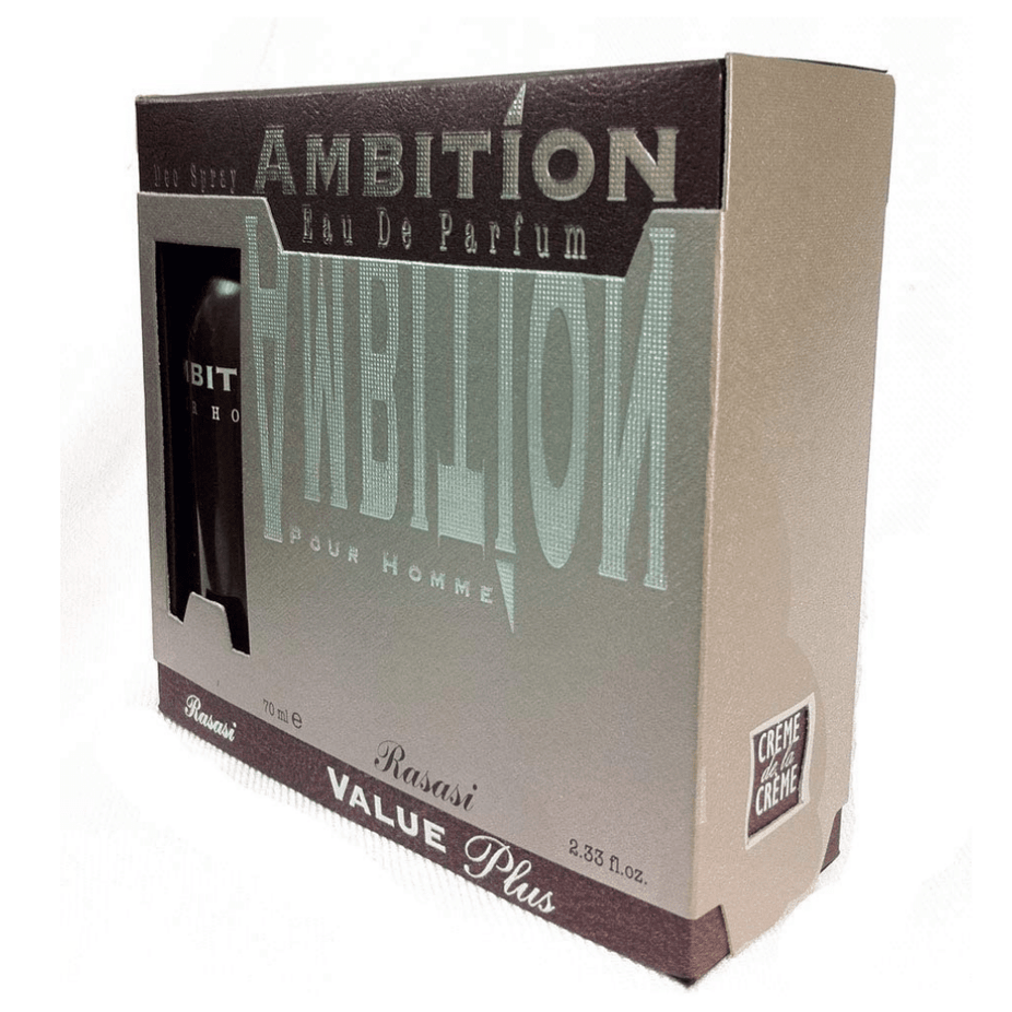 Ambition for Men EDP 70ml with DEO 150ml by Rasasi - Intense oud