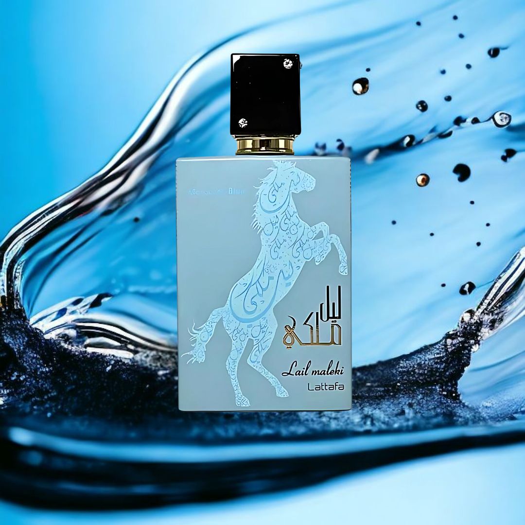 Lail Maleki Moroccon Blue Eau De Parfum Spray 100ML (3.4 OZ) By Lattafa | A Blend Of Citrus, Warm Florals & Woody Oud For A Lasting Impression.