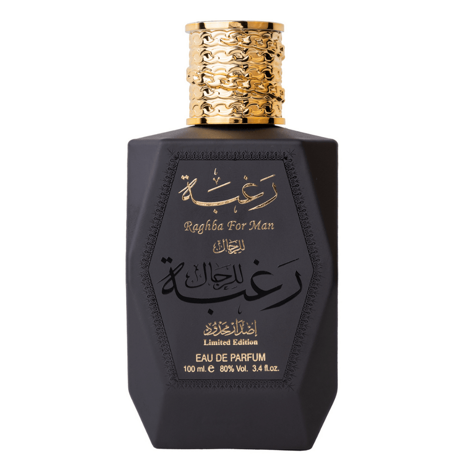 Raghba for Men EDP-100ML(3.4oz) w/ Deo by Lattafa - Intense oud