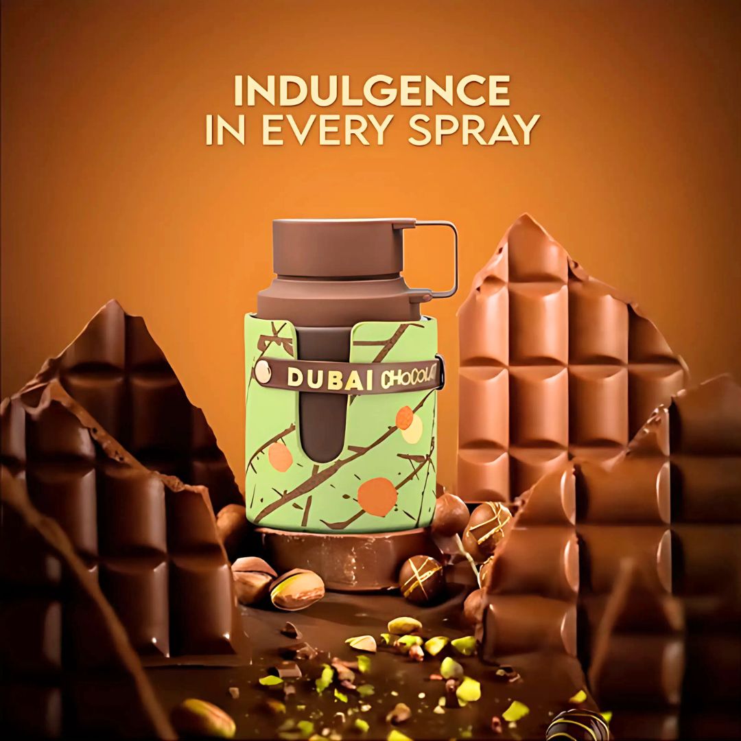 Odyssey Dubai Chocolat Gourmand Edition Eau De Parfum Spray 100ML (3.4 OZ) by Armaf | A Sweet, Nutty Blend of Coffee, Pistachio & Caramel with Rich Chocolate & Vanilla.