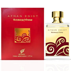 Edict Amberythme Eau De Parfum Spray 80ML (2.7 OZ) By Afnan | A Luxurious Blend Of Amber, Saffron & Sandalwood, Offering A Warm, Spicy & Floral Richness.