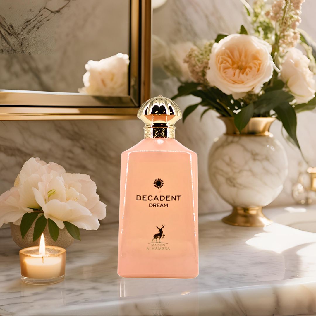 Decadent Dream Eau De Parfum Spray 100ML (3.4 OZ) by Maison Alhambra | A Sweet, Floral Blend with Warm, Resinous Depth and a Creamy, Opulent Finish.