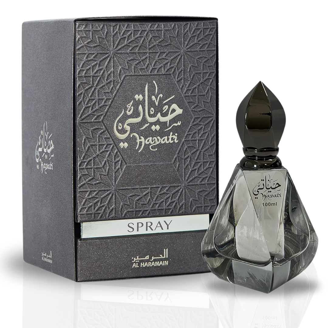 Hayati EDP Spray 100ML (3.4OZ) By Al Haramain | Sweet, Floral, Long Lasting & Luxurious Fragrance. - Intense Oud