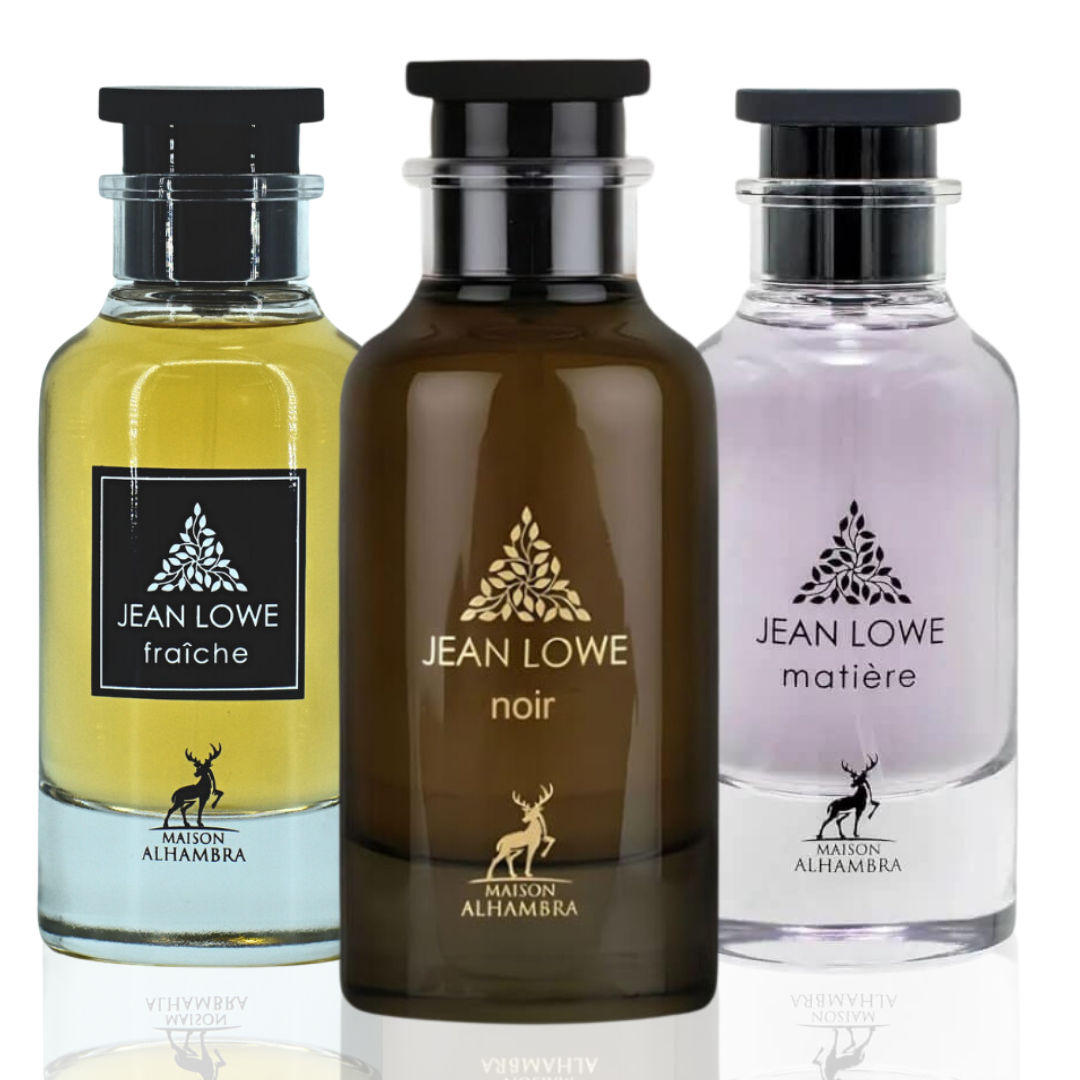 Jean Lowe FRAICHE, NOIR, MATIERE EDP Spray 100ML (3.4OZ) By Maison Alhambra | Long Lasting, Woody, Aquatic, Spicy, Aromatic. (ICONIC COLLECTION) - Intense Oud