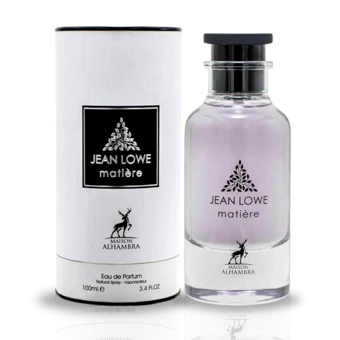 Jean Lowe FRAICHE, NOIR, MATIERE EDP Spray 100ML (3.4OZ) By Maison Alhambra | Long Lasting, Woody, Aquatic, Spicy, Aromatic. (ICONIC COLLECTION) - Intense Oud