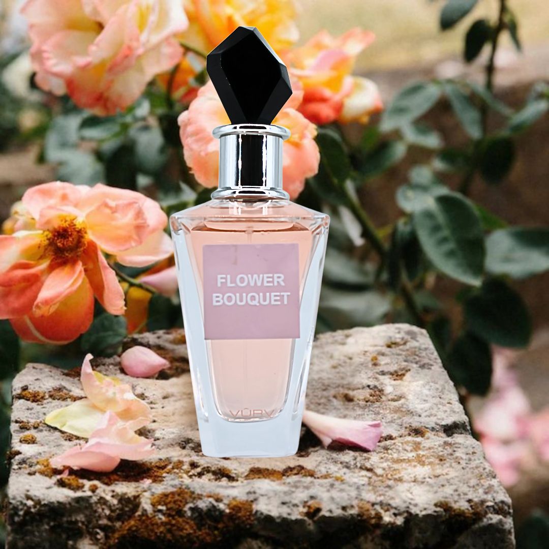 Flower Bouquet Eau De Parfum Spray 100ML (3.4 OZ) By Vurv | A Rich Floral Symphony With A Seductive Blend Of Orchid, Jasmine & Vanilla, Leaving A Captivating Scent.