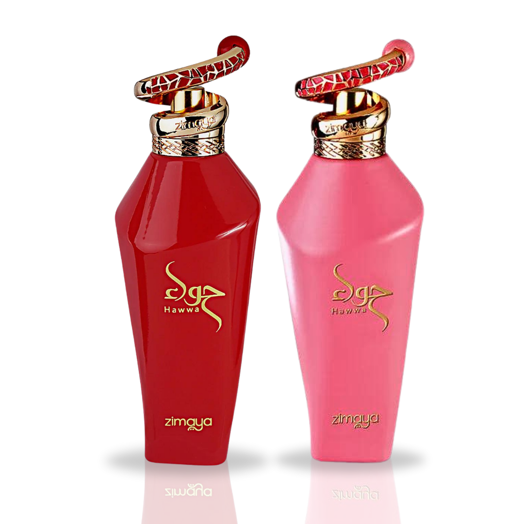 Hawwa Red & Hawwa Pink - EDP Spray 100ML (3.4 OZ) By ZIMAYA | Long Lasting, Fresh, Floral Bouquet Of Sensation. (Value Pack) - Intense Oud