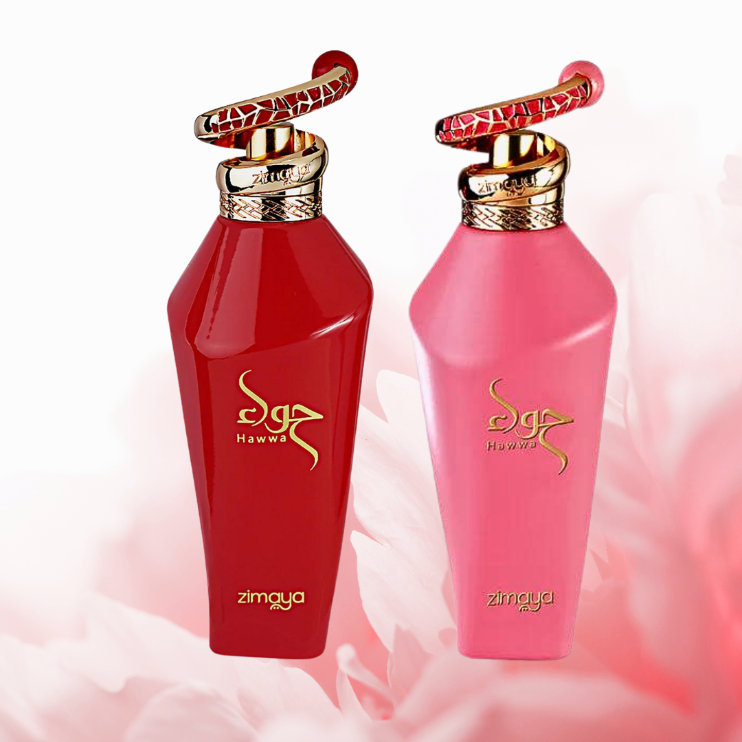 Hawwa Red & Hawwa Pink - EDP Spray 100ML (3.4 OZ) By ZIMAYA | Long Lasting, Fresh, Floral Bouquet Of Sensation. (Value Pack) - Intense Oud