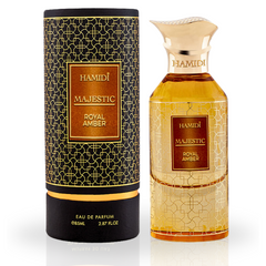 MAJESTIC ROYAL AMBER EDP Spray 85ML (2.8 OZ) By Hamidi | Indulge In The Luxurious Aura Of Allure & Elegance. - Intense Oud