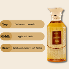 MAJESTIC ROYAL AMBER EDP Spray 85ML (2.8 OZ) By Hamidi | Indulge In The Luxurious Aura Of Allure & Elegance. - Intense Oud