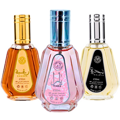 Yara, Raghba & Najdia - EDP 50ML (1.7 OZ) by Ard Al Zaafaran, MINI (Travel Size) Perfumes Collection, Perfumes for Men & Women. (AMAZING BUNDLE) - Intense Oud