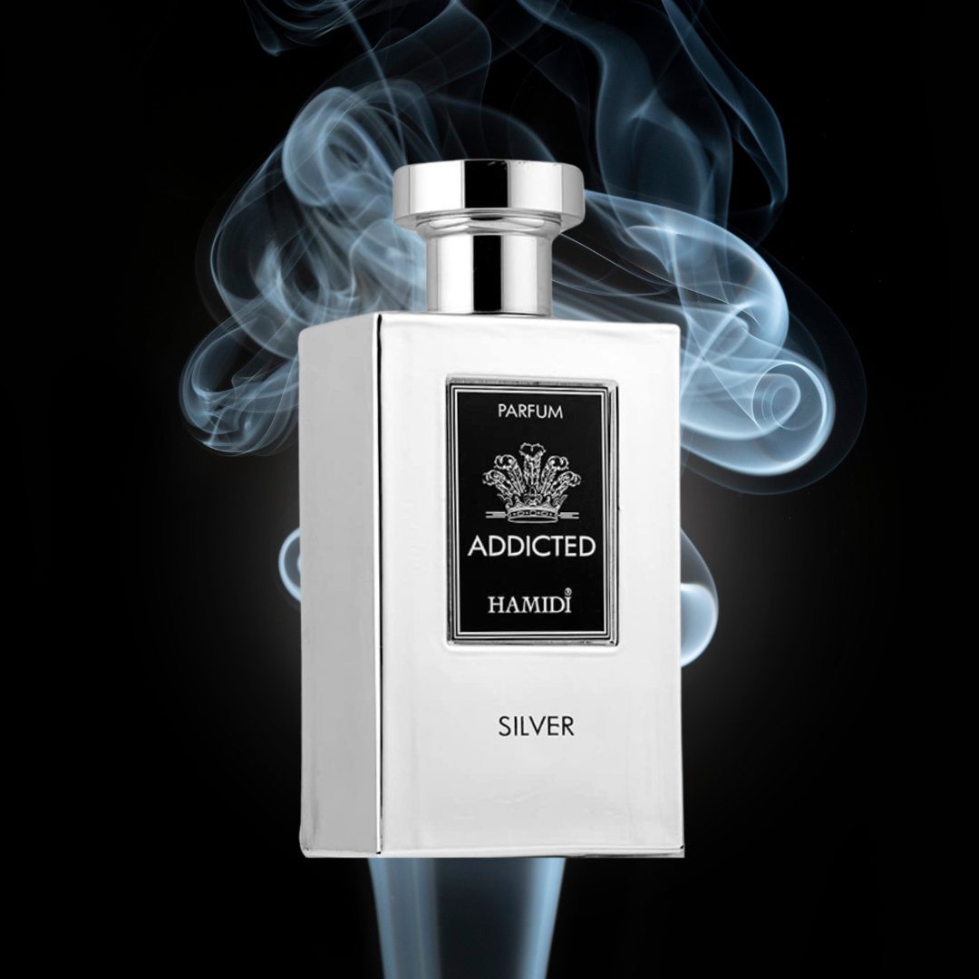 HAMIDI ADDICTED SILVER EDP Spray 120ML (4 OZ) By Hamidi | A Long Lasting And Intense Fragrance. - Intense Oud