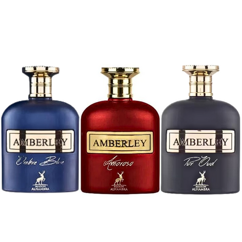 Maison Alhambra Amberley Pur Oud,Amberley Amoroso & Amberley Ombre Blue EDP  - 100Ml (3.4Oz) (blue)