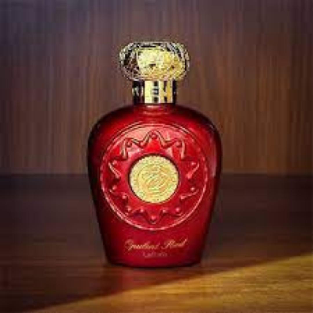 Opulent Red EDP - 100ml (3.4 oz) by Lattafa (WITH VELVET POUCH) - Intense Oud