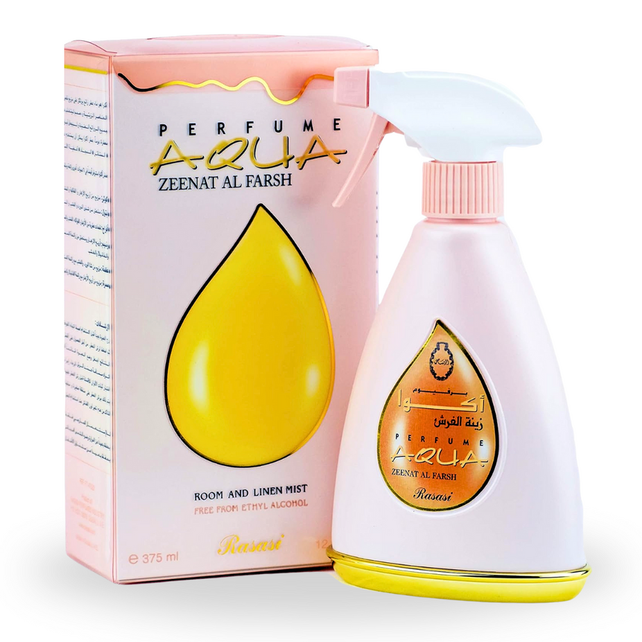 Aqua Zeenath Al Farsh Air Freshener-375ml by Rasasi - Intense Oud