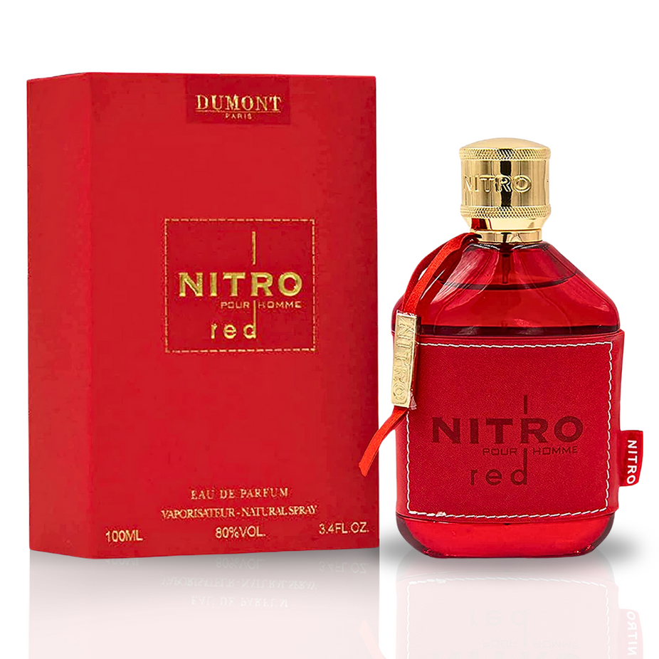 Nitro Red EDP 100ML (3.4OZ) By Dumont Paris | Long Lasting, Fruity, Floral, Woody Fragrance. - Intense Oud