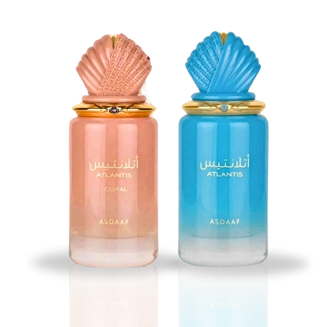 Atlantis Blue & Coral Atlantis - EDP Sprays 100ML (3.4 OZ) By Asdaaf, Long Lasting Scents, Arabian Perfumes For Men & Women. (Value Pack) - Intense Oud