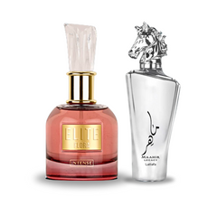 Elite Flora EDP 100ML (3.4 OZ) By Intense Elite & Maahir Legacy EDP 100ML (3.4 OZ) By Lattafa Perfumes. (BUNDLE) - Intense Oud