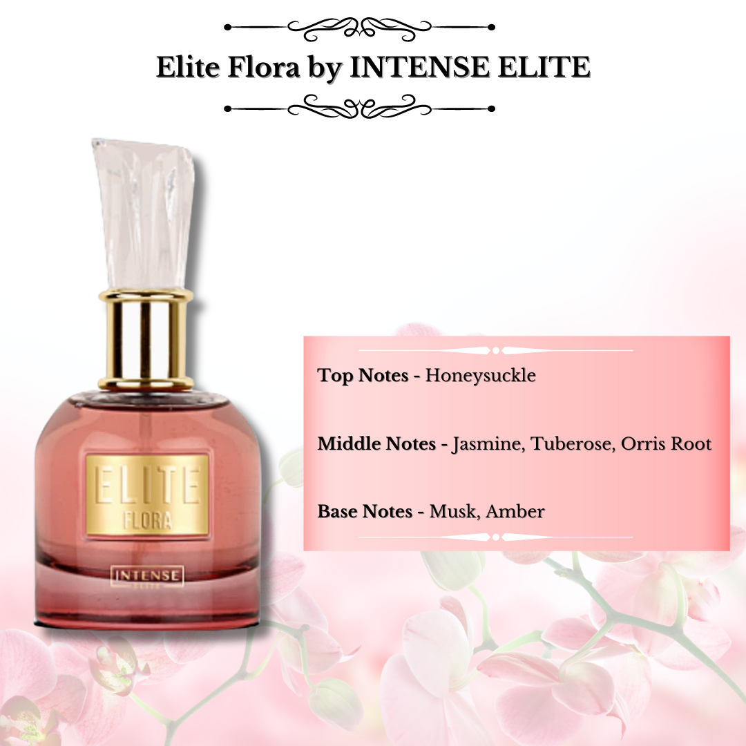 Elite Flora EDP 100ML (3.4 OZ) By Intense Elite & Maahir Legacy EDP 100ML (3.4 OZ) By Lattafa Perfumes. (BUNDLE) - Intense Oud