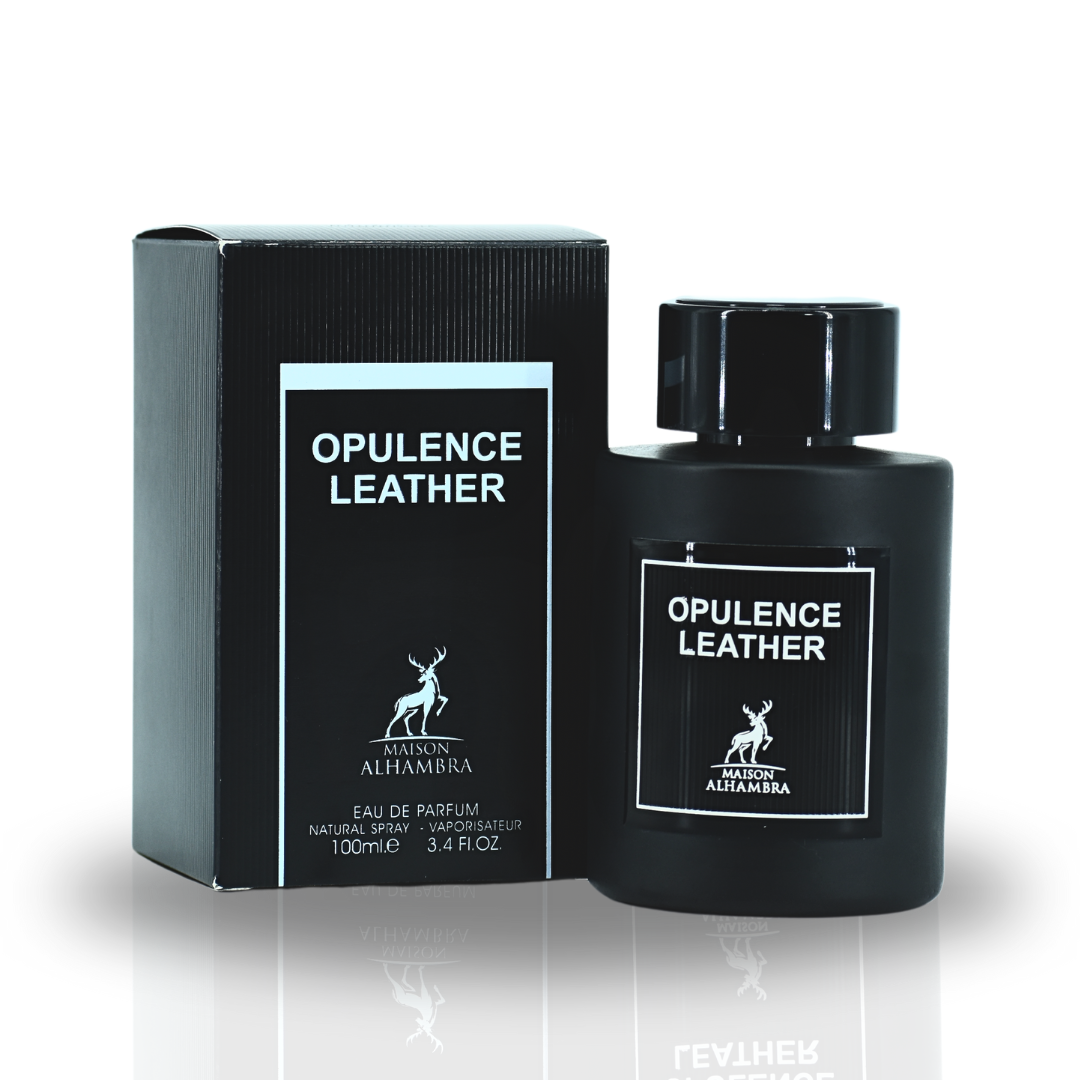 Opulence Leather EDP Spray 100ML (3.4OZ) By Maison Alhambra | Long Lasting, Spicy, Floral, Ambery Fragrance. - Intense Oud