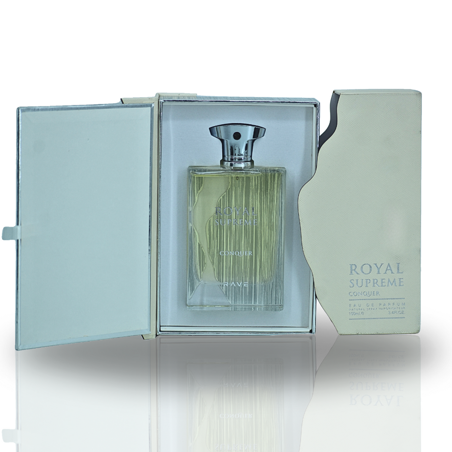 Royal Supreme Conquer EDP Spray 100ML (3.4 OZ) by RAVE, Long Lasting Cologne, Perfume For Men & Women - Intense Oud