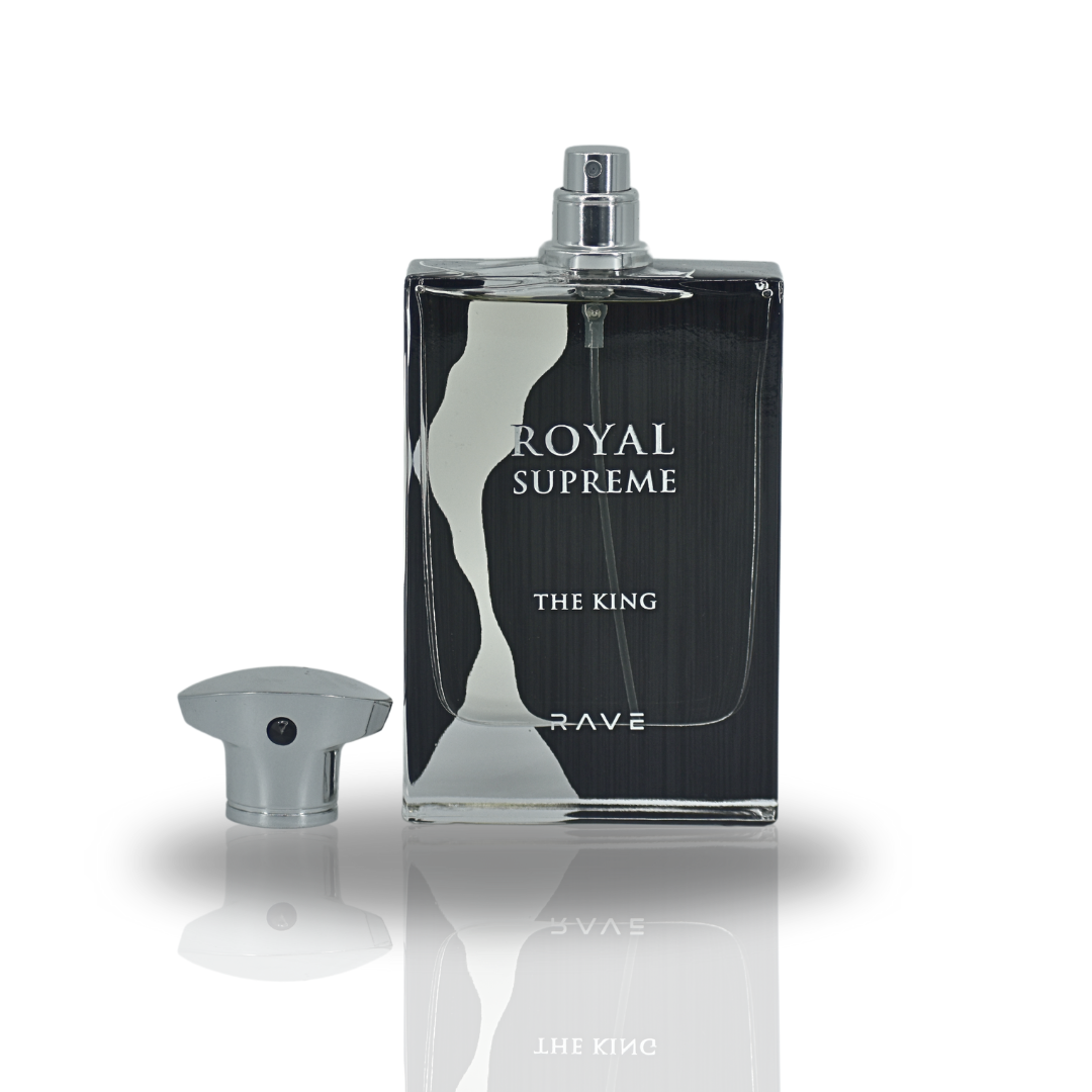 Royal Supreme The King EDP Spray 100ML (3.4 OZ) by RAVE, Long Lasting Cologne, Perfume For Men & Women - Intense Oud