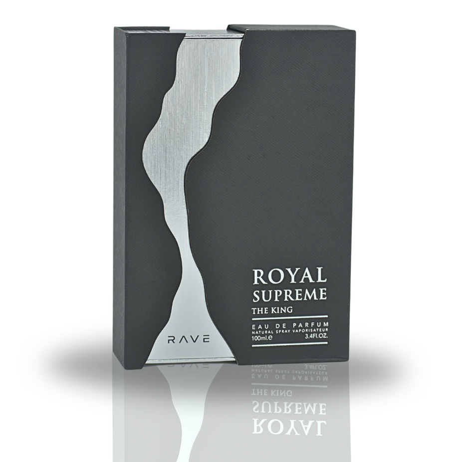 Royal Supreme The King EDP Spray 100ML (3.4 OZ) by RAVE, Long Lasting Cologne, Perfume For Men & Women - Intense Oud