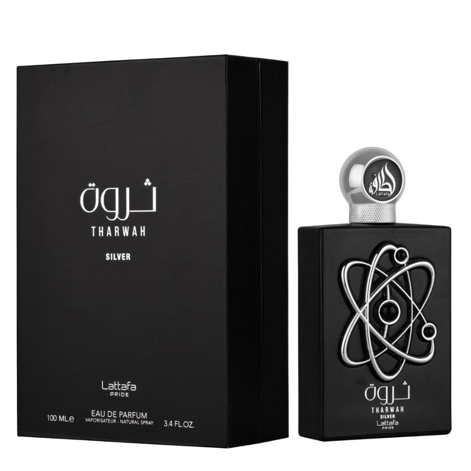 Tharwah Silver EDP - 100mL (3.4 oz) by Lattafa Pride - Intense Oud