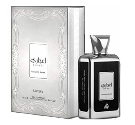 Ejaazi Intensive Silver EDP - Eau de Parfum Unisex 100ml(3.4 oz) | by Lattafa Perfumes - Intense Oud