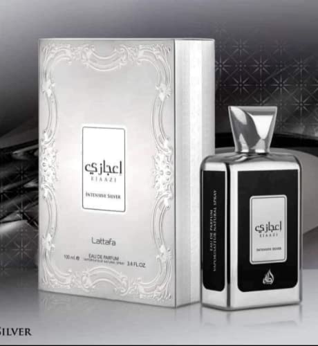 Ejaazi Intensive Silver EDP - Eau de Parfum Unisex 100ml(3.4 oz) | by Lattafa Perfumes - Intense Oud