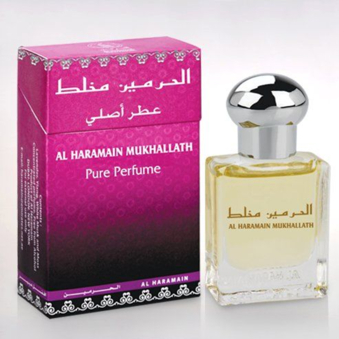 Mukhallath Perfume Oil-15ml(0.5 oz) by Al Haramain - Intense Oud